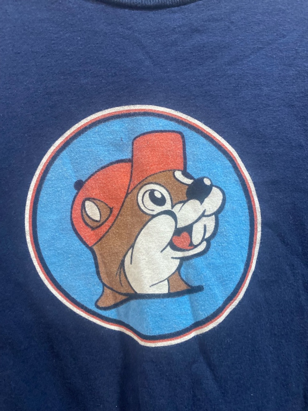 Buc-ee's Navy Logo Tee - Beaver Logo Front & Back - Picture 3 of 7